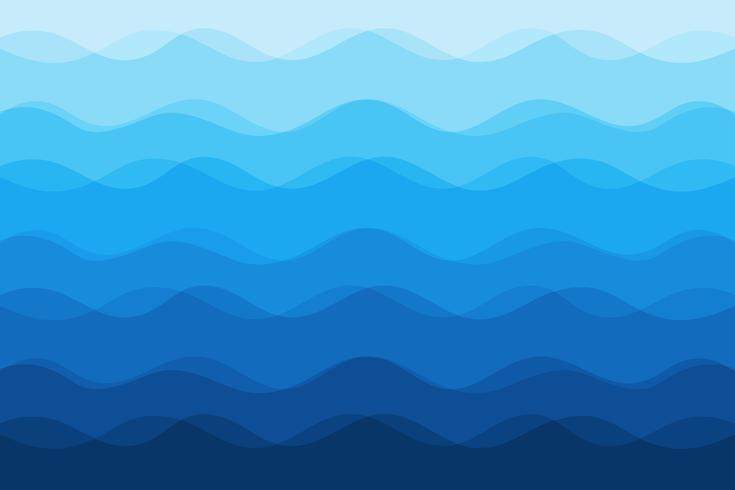 Fundo abstrato ondas azuis para design vetor