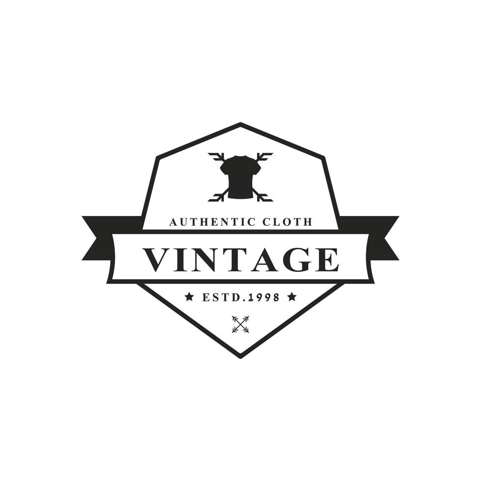 distintivo retrô vintage para inspiração de design de emblema de logotipo de vestuário de vestuário vetor