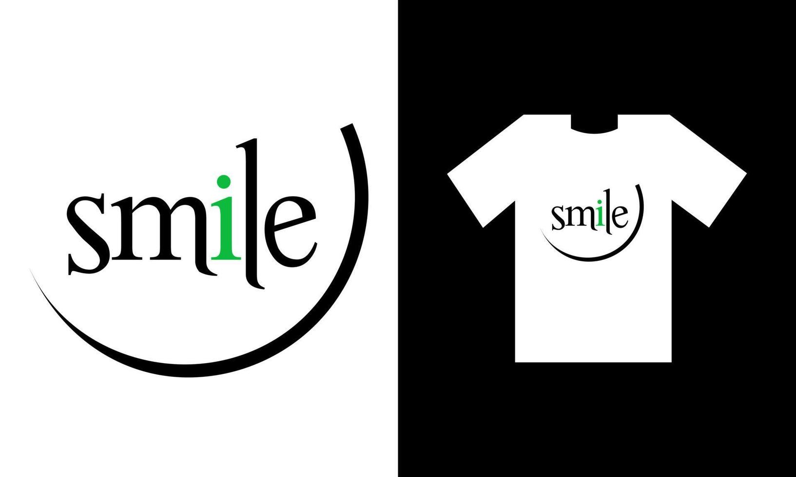 design de camiseta de sorriso vetor