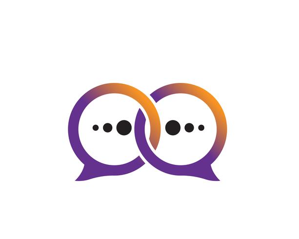 Speech bubble icon Ilustração em vetor modelo logotipo