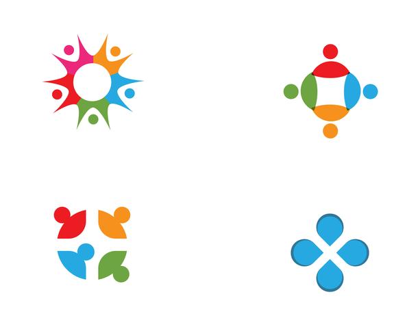 vetor de modelo de logotipo de cuidados comunitários