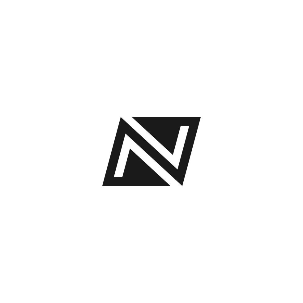 vetor de design de logotipo de monograma moderno letra n