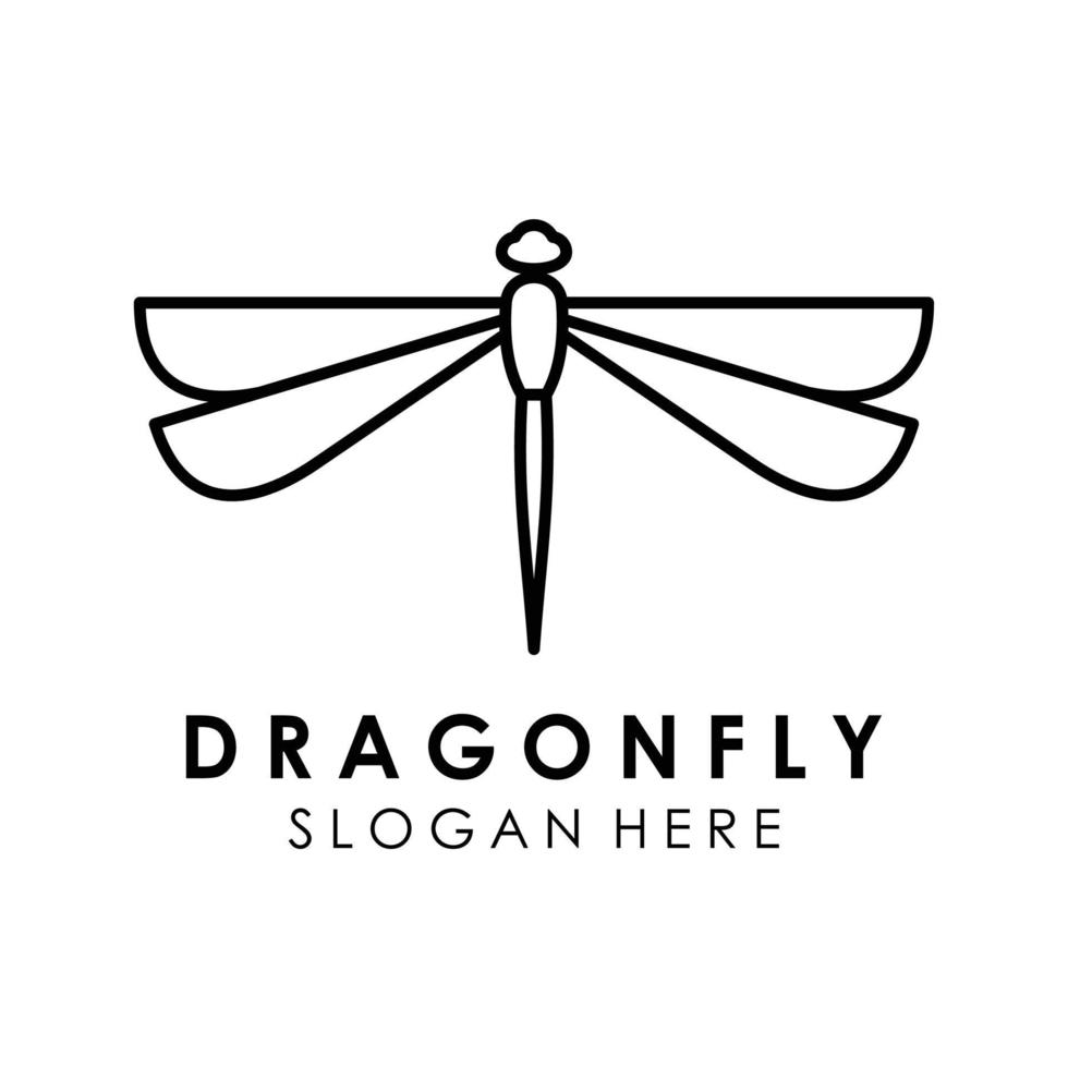 modelo de logotipo de vetor de mosca de dragão