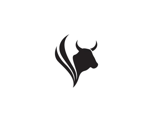 Modelo de logotipo de vaca vector icon ilustração