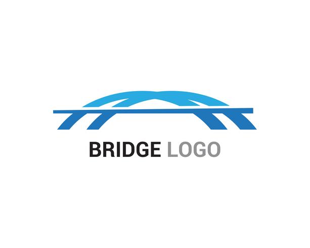 Logotipo de ponte e construção de modelo de vetor de símbolo