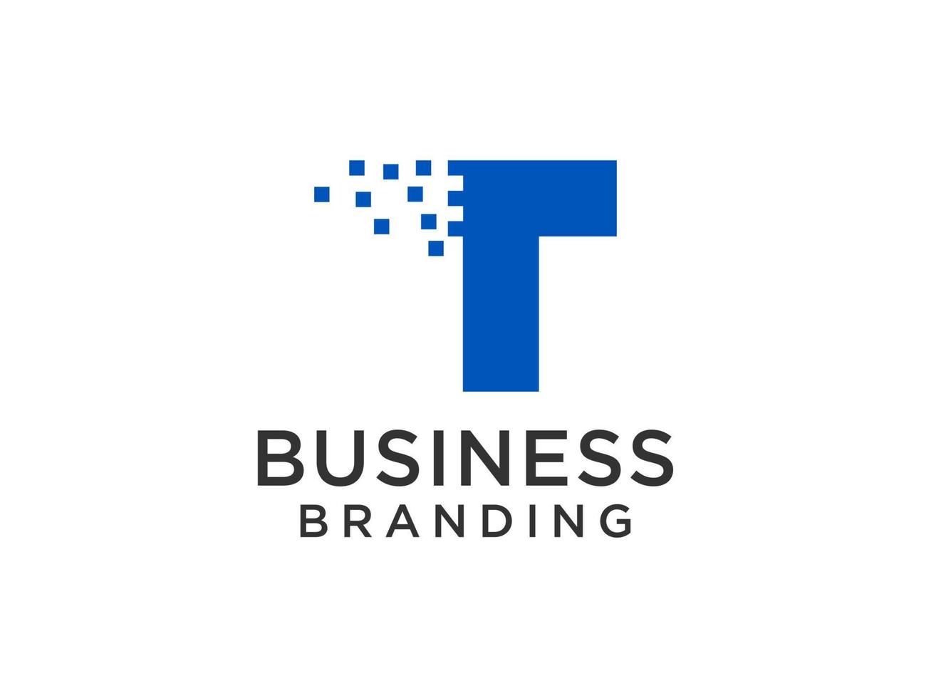 abstrato letra inicial t logotipo. estilo linear azul isolado no fundo branco. utilizável para logotipos de negócios, tecnologia e branding. elemento de modelo de design de logotipo de vetor plana.