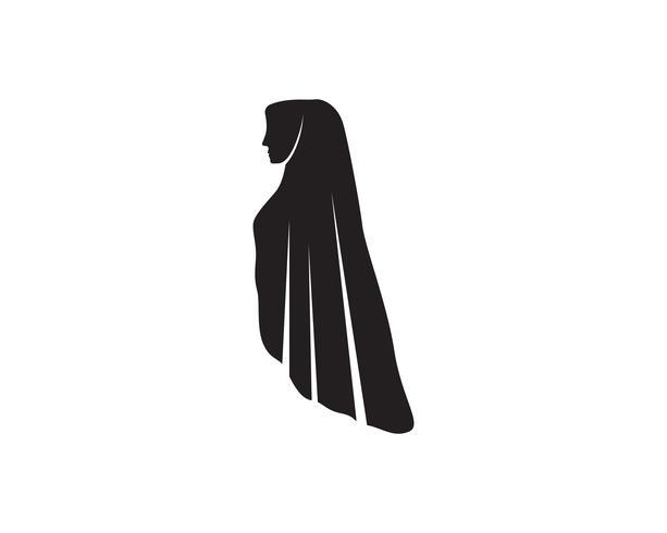 logotipo de vetor preto hijab