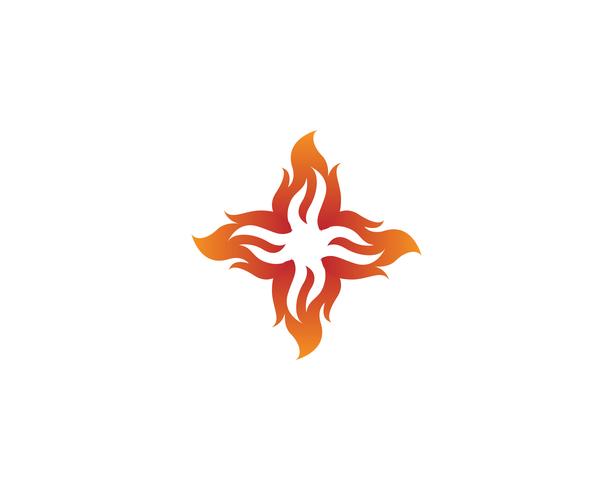 Logotipo de ícone de vetor de fogo