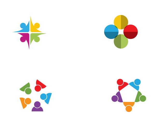 vetor de modelo de logotipo de cuidados comunitários