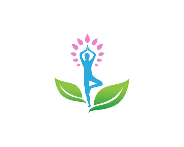 Modelo de vetor de logotipo de saúde Yoga