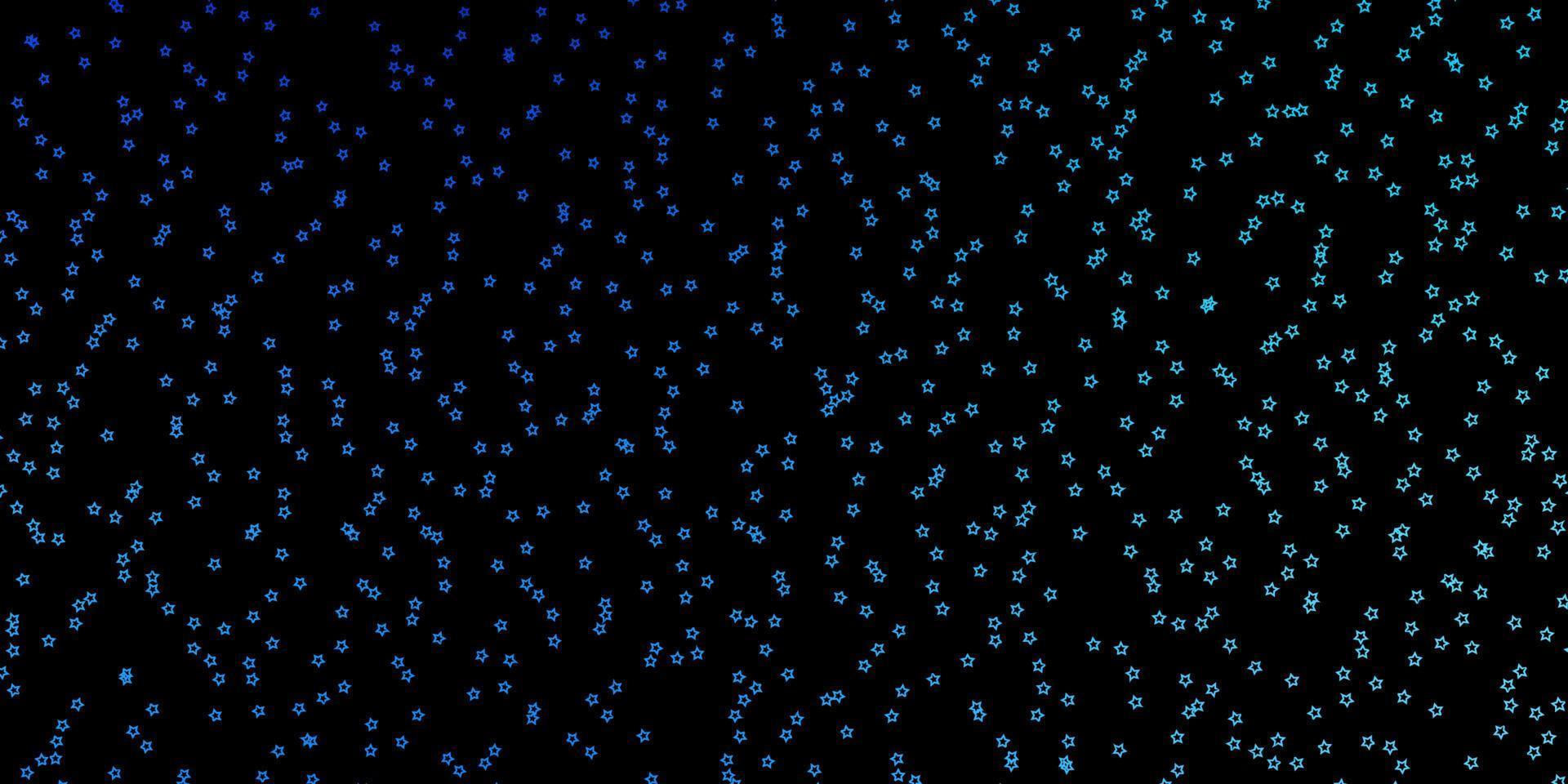 textura vector azul escuro com belas estrelas.