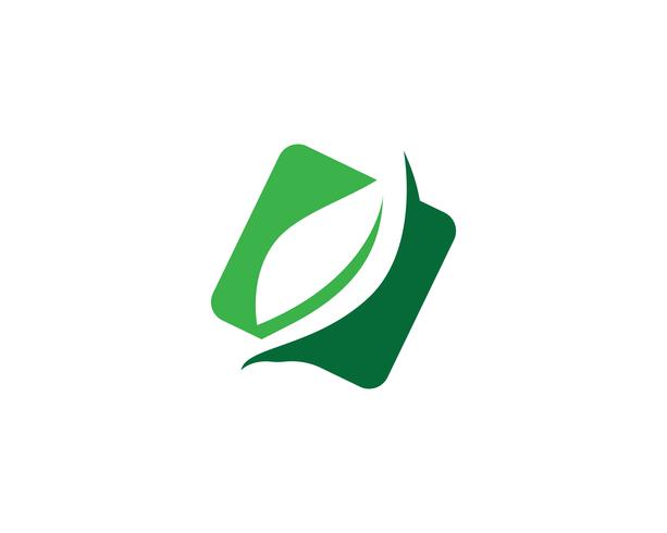 Vetor de logotipo de folha verde