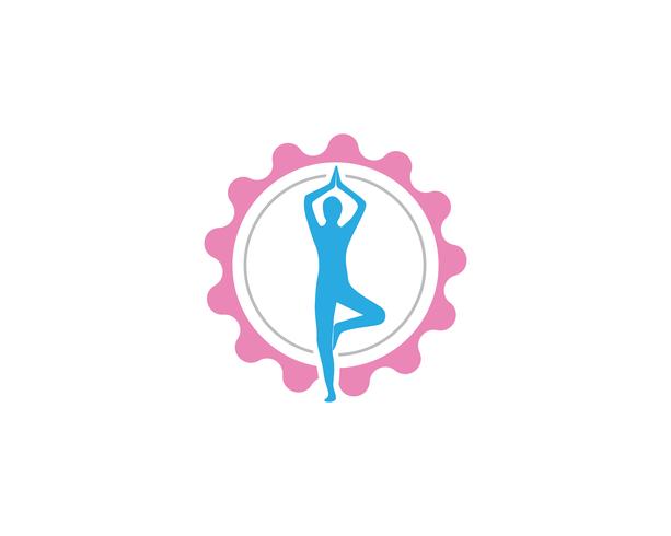 Modelo de vetor de logotipo de saúde Yoga