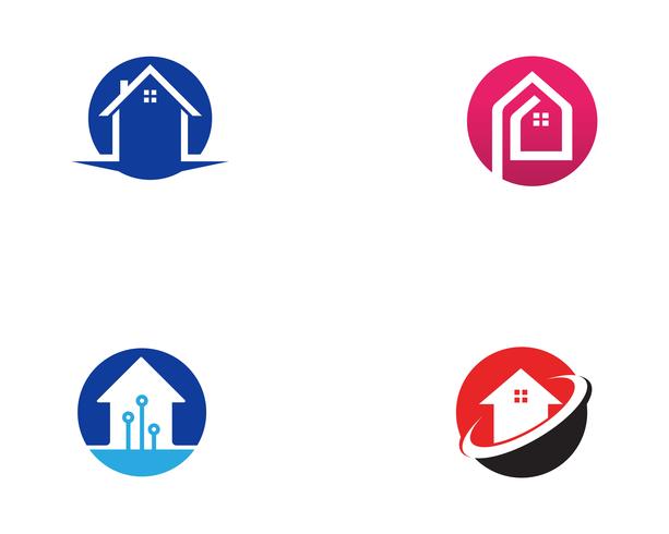 Vetores de construção de logotipo em casa