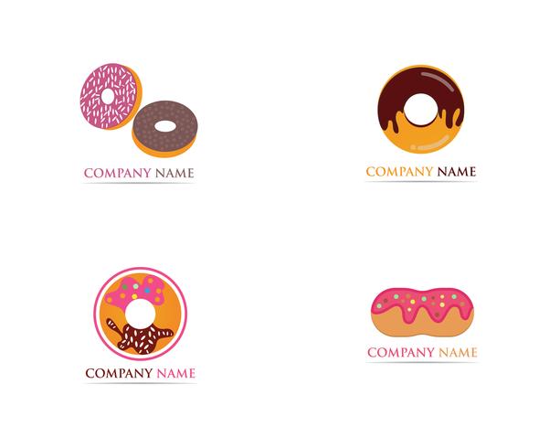 Rosquinhas logo vector modelo ilustração