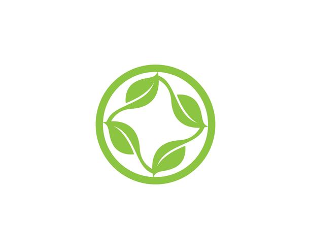 Logotipos de vetor de elemento de natureza ecologia folha verde
