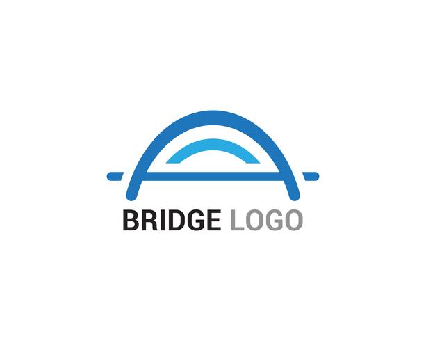 Logotipo de ponte e construção de modelo de vetor de símbolo