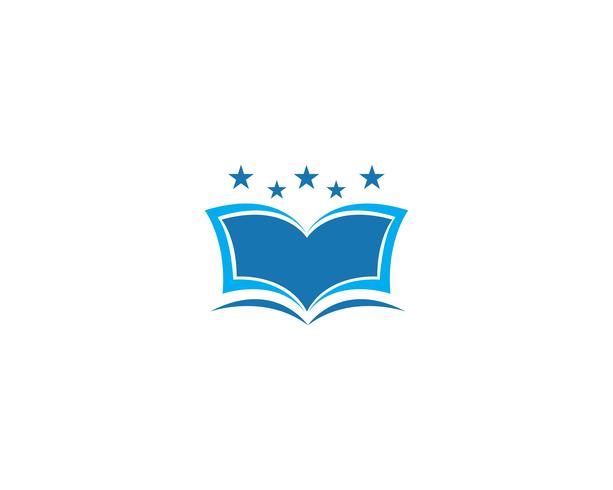 Ilustração em vetor educação livro logotipo modelo