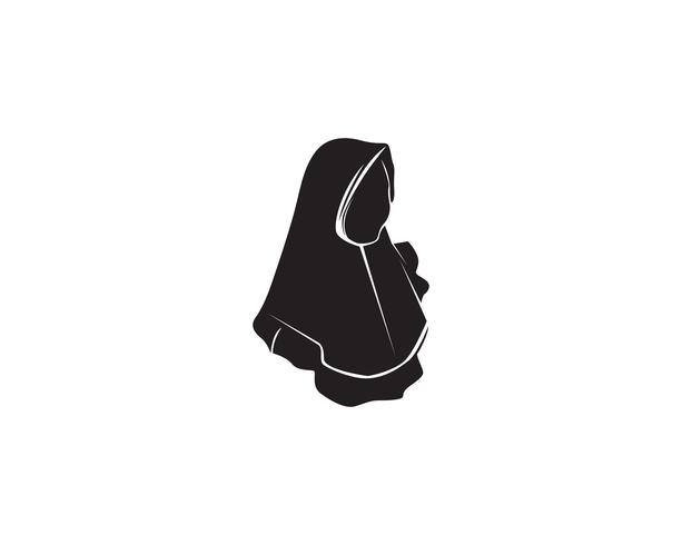 logotipo de vetor preto hijab