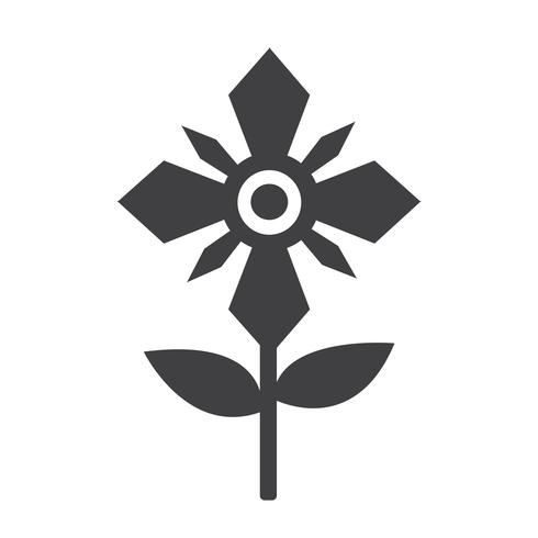 Flor, símbolo, sinal símbolo vetor