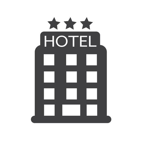 sinal de símbolo de ícone de hotel vetor
