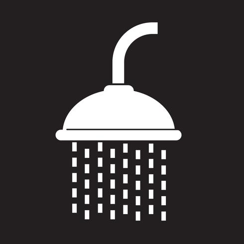 Sinal de símbolo de ícone de chuveiro vetor