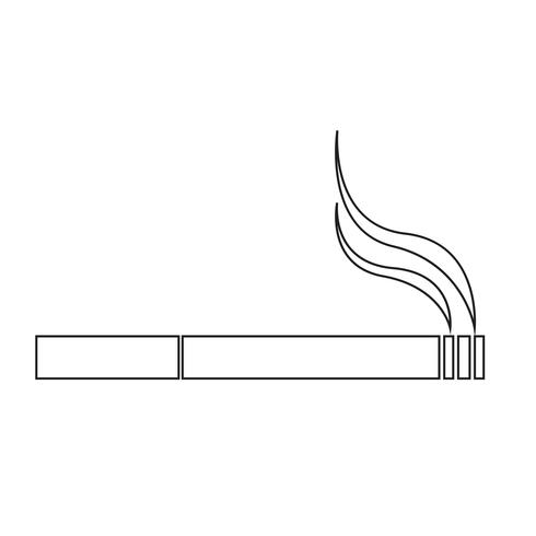 Sinal de símbolo de ícone de cigarro vetor