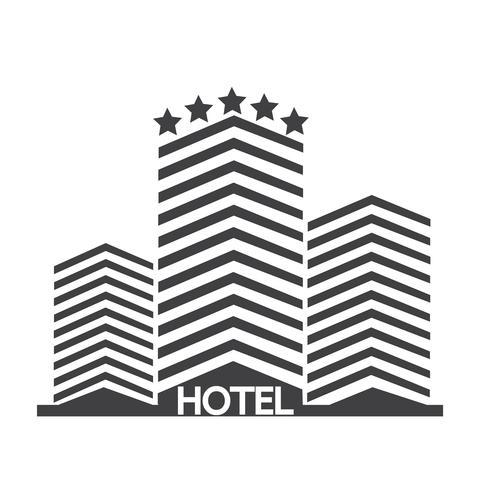 Sinal de símbolo de ícone de Hotel vetor