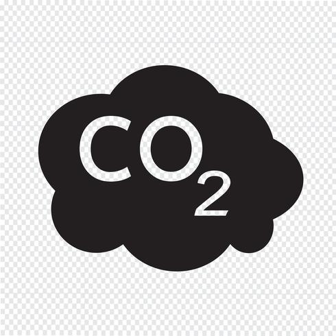 Sinal de símbolo de ícone de CO2 vetor