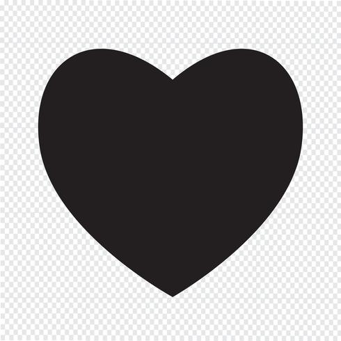 Sinal de símbolo de ícone de coração vetor