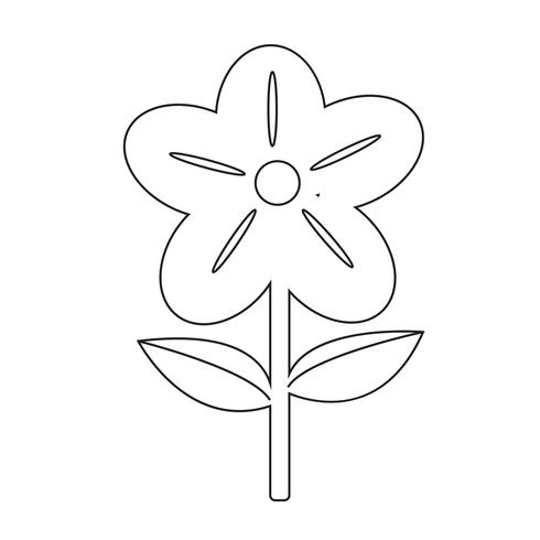 Flor, símbolo, sinal símbolo vetor