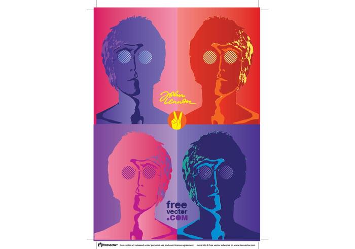 Cartaz de John Lennon vetor