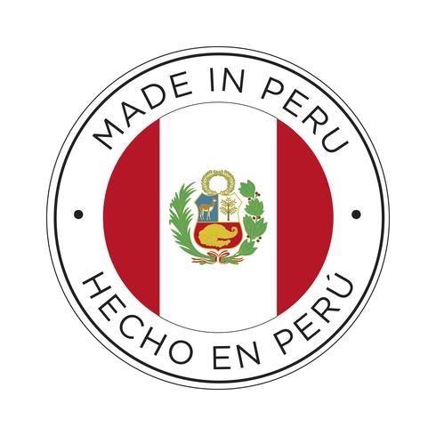 Feita no ícone da bandeira do Peru. vetor