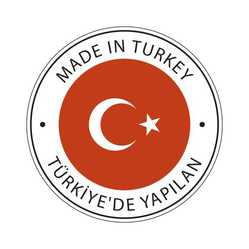 Feita no ícone de bandeira da Turquia. vetor