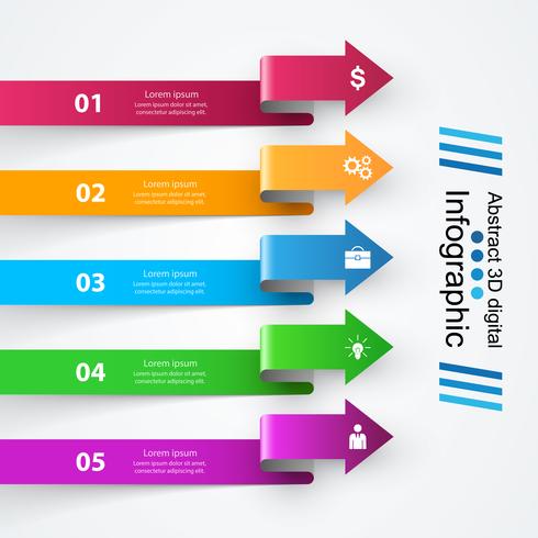 Ícones de infográfico. Ícone de setas. vetor