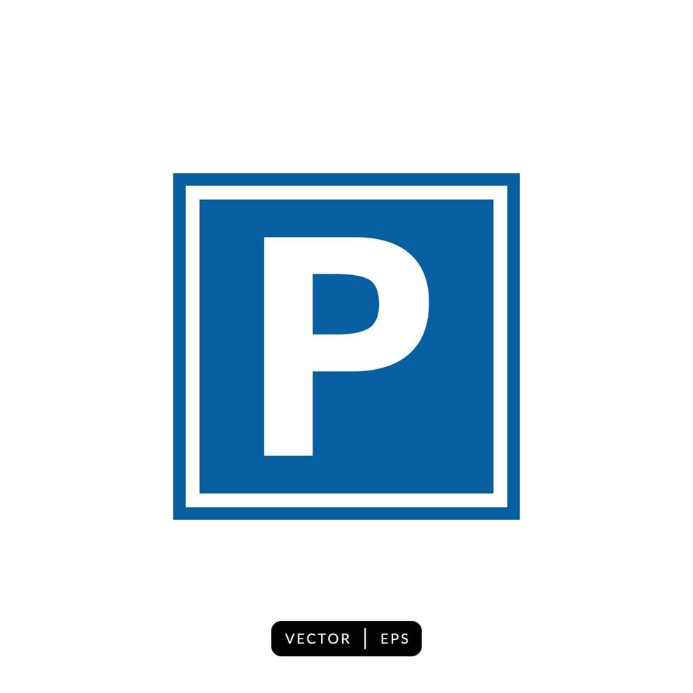 vetor de ícone de estacionamento - sinal ou símbolo
