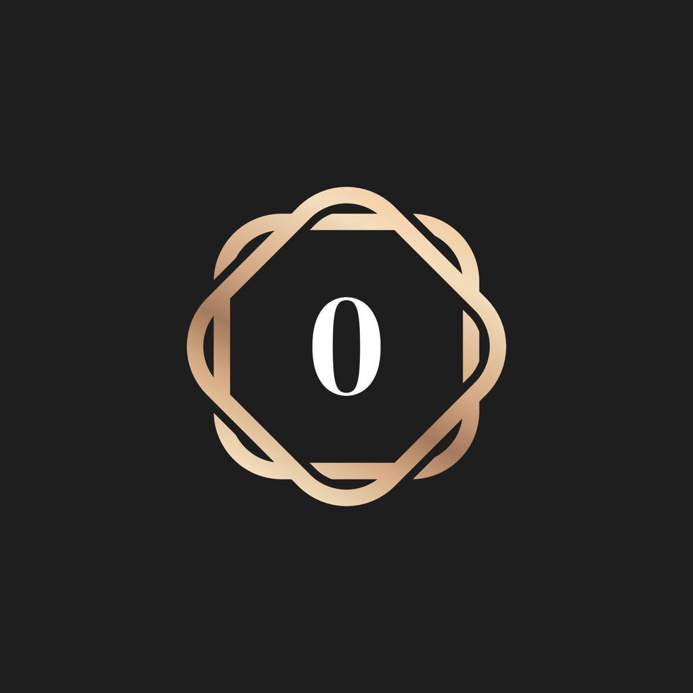 ícone do logotipo número 0 com elemento de vetor padrão