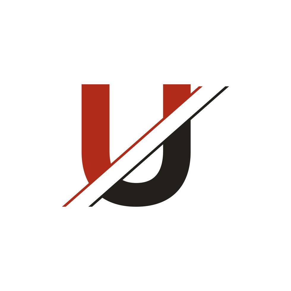letras do alfabeto u logotipo ou ilustração vetorial de design de ícone vetor