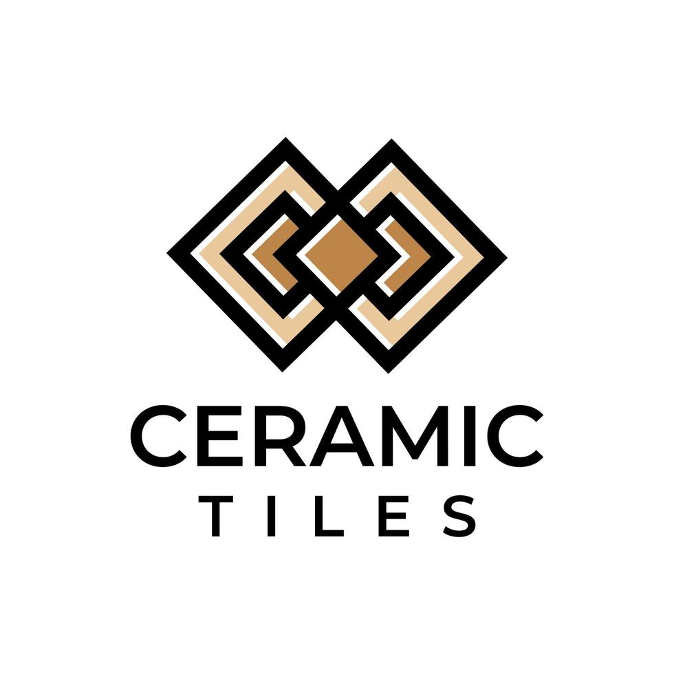 design de logotipo de cerâmica vetor