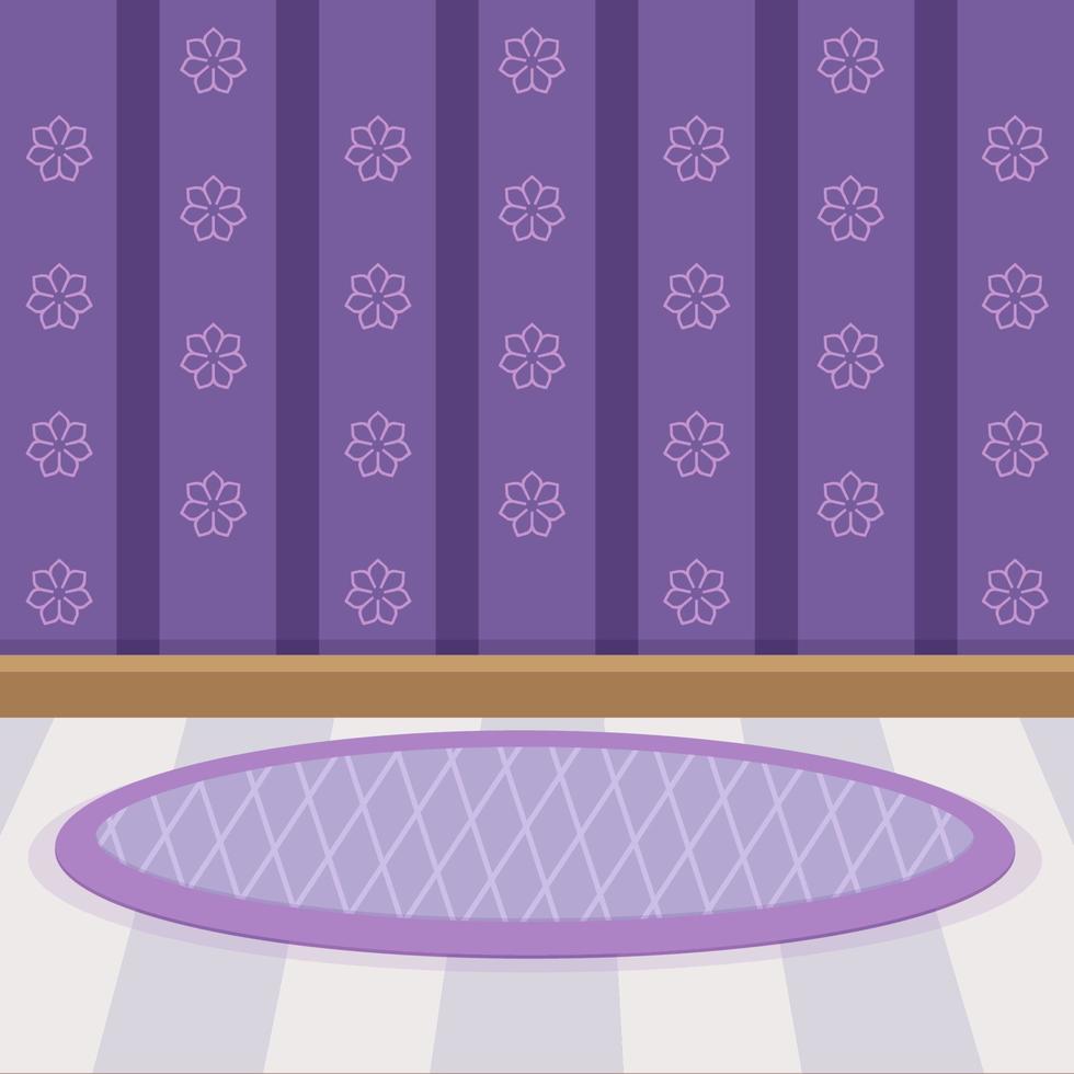 papel de parede doce e design de piso cor violeta vetor