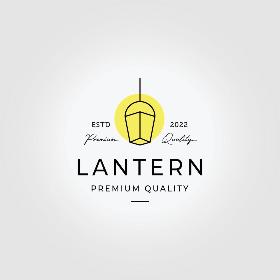 candelabro lanterna logotipo ícone linha arte ilustração vetorial design vetor
