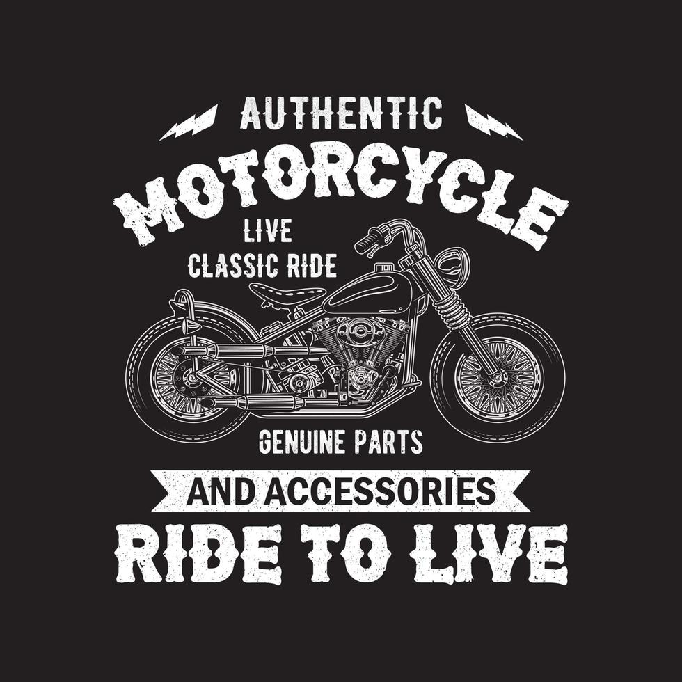 design de camiseta de motociclista. vetor de design de camiseta de motocicleta com bicicleta.