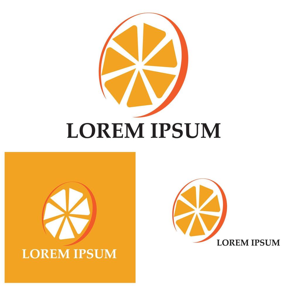 design de modelo de logotipo de ícone de ilustração vetorial laranja vetor