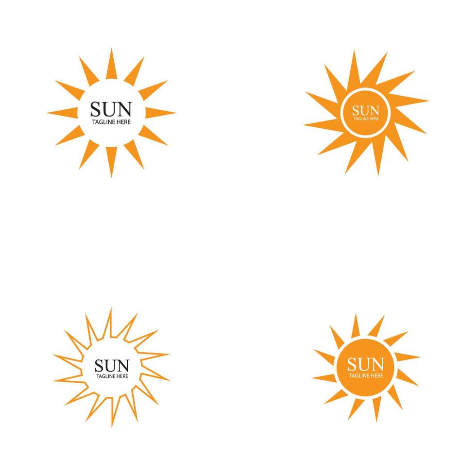 sol ilustração vetorial ícone logotipo modelo de design vetor