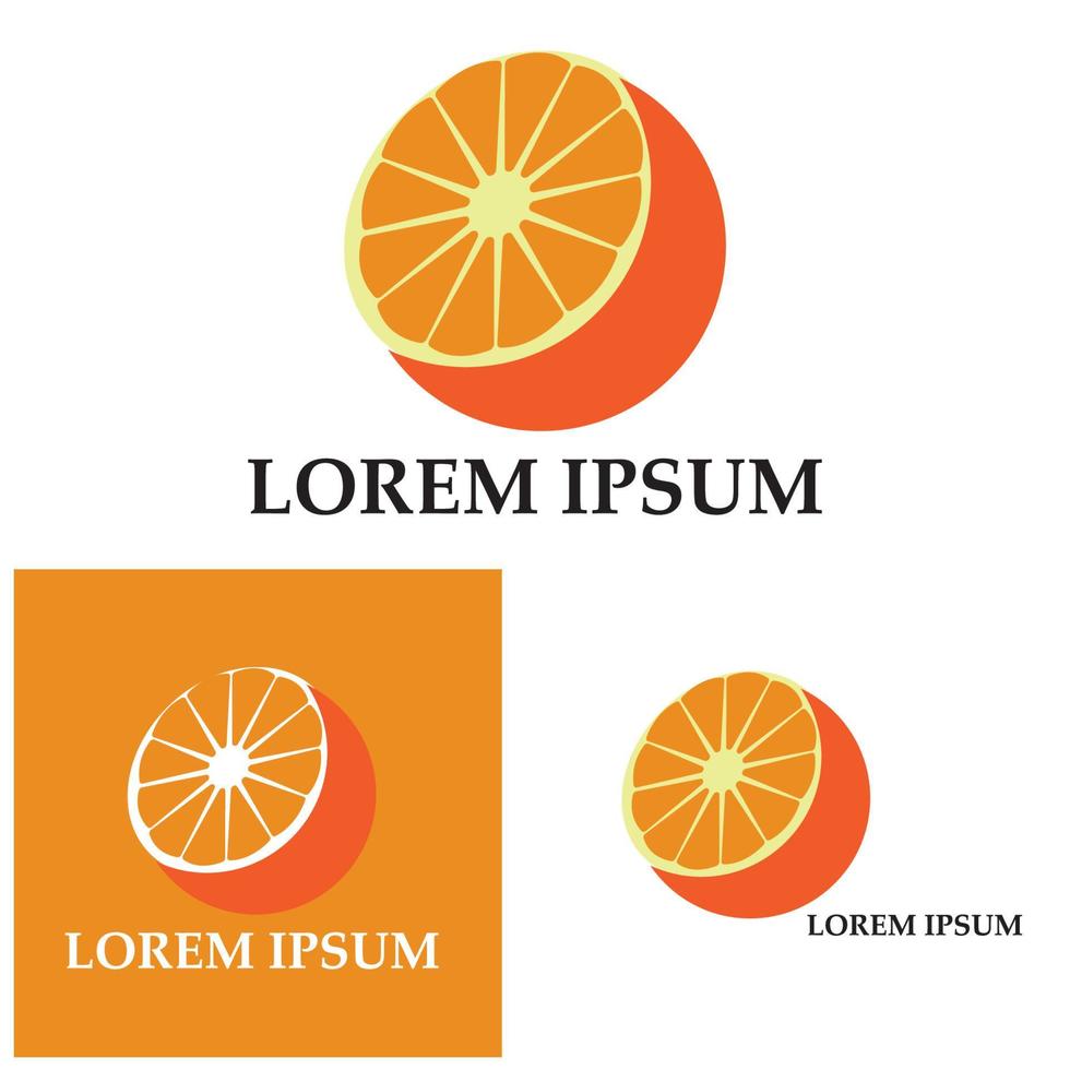 design de modelo de logotipo de ícone de ilustração vetorial laranja vetor