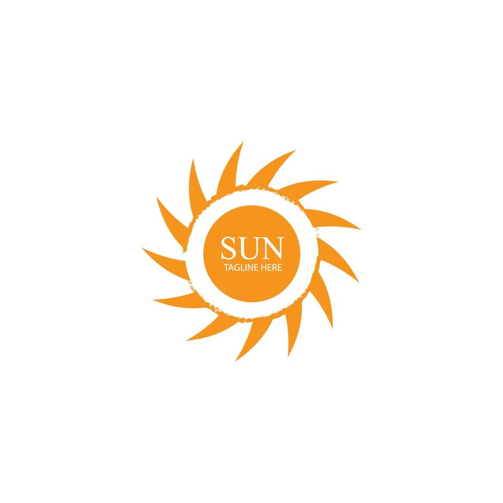 sol ilustração vetorial ícone logotipo modelo de design vetor