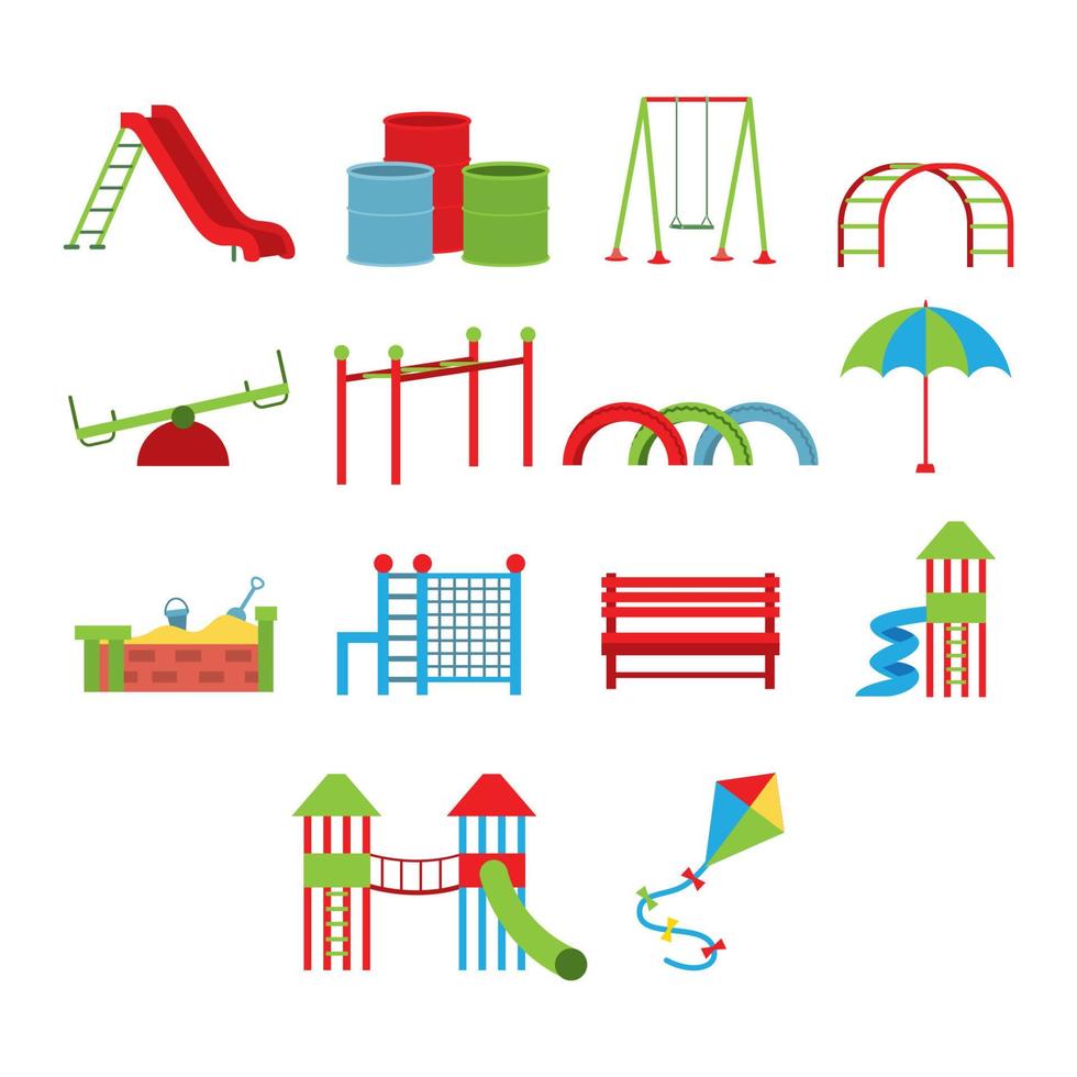 ilustração vetorial de ícone de conjunto de playground vetor