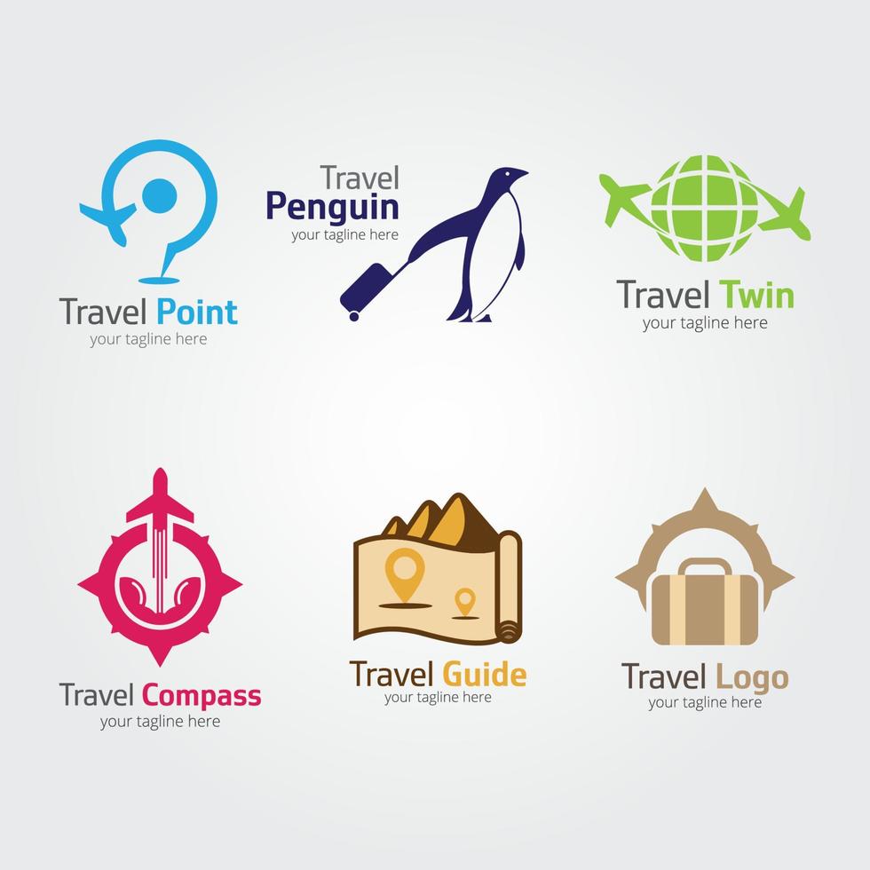 modelo de design de logotipo de viagem. ilustração vetorial vetor