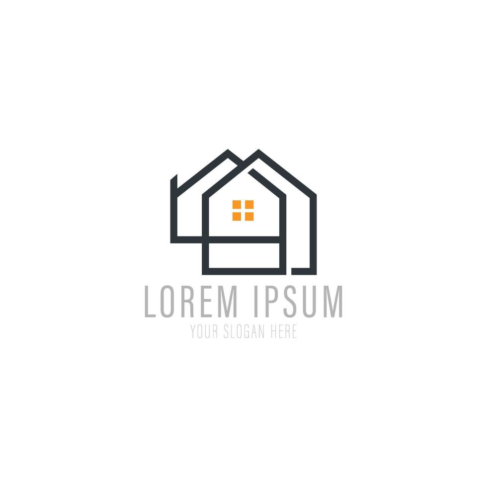 logotipo de casa limpa para empresa imobiliária. vetor