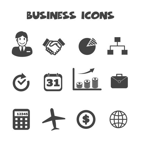 símbolo de ícones de negócios vetor